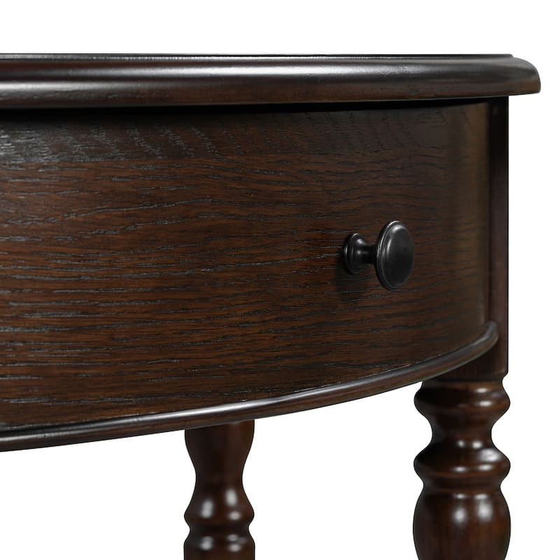 Console Table Accent Table with Drawer, Sofa Table Espresso Foyer Table Hallway Table with Bottom Shelf