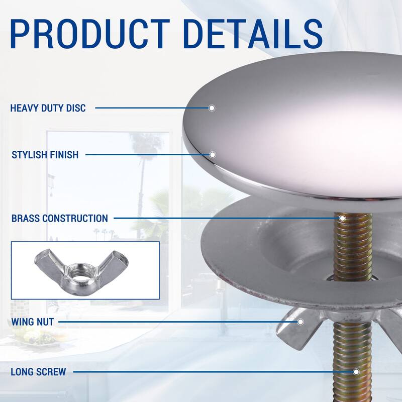 WOWOW Sink Hole Cover Fits 0.31 to 1.89" Holes, Easy Install