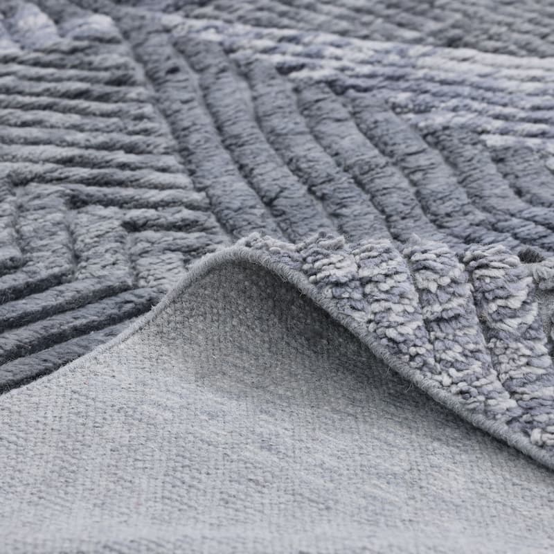 Overton Handmade Modern Contemporary Geometric Area Rug