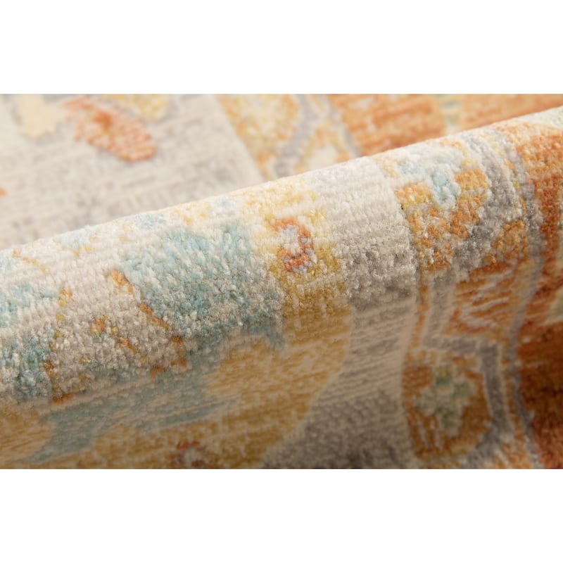 Bohdanna Bordered Indoor/Outdoor Tropical Area Rug