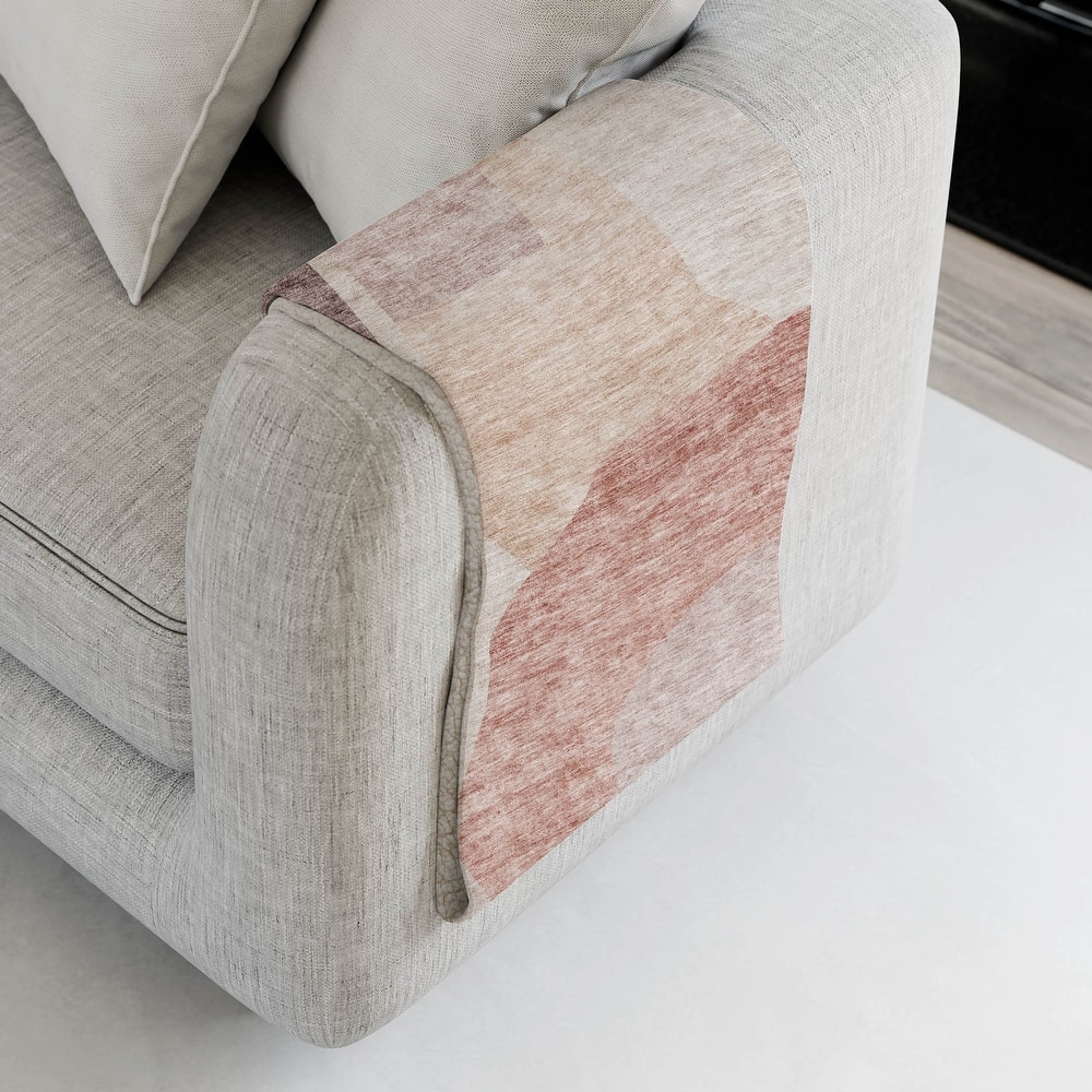 Premium Machine Washable Casual Contemporary Sherpa Throw Blanket