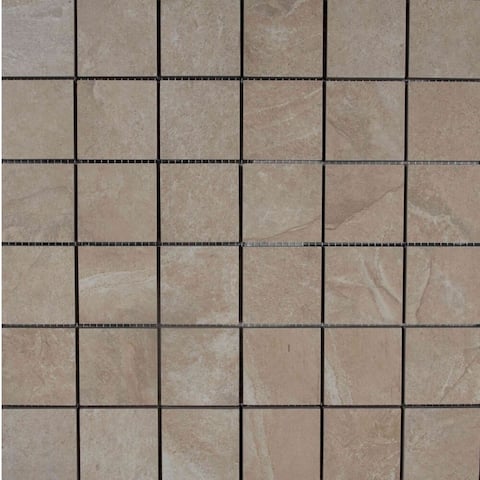 The Tile Life Austin 2" x 2" Stone Look Ivory Field Tile Collection