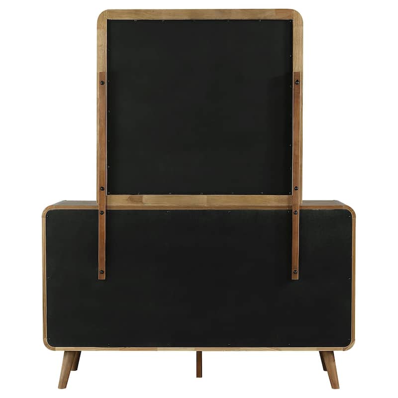 Robyn 6-drawer Bedroom Dresser and Mirror Light Ash