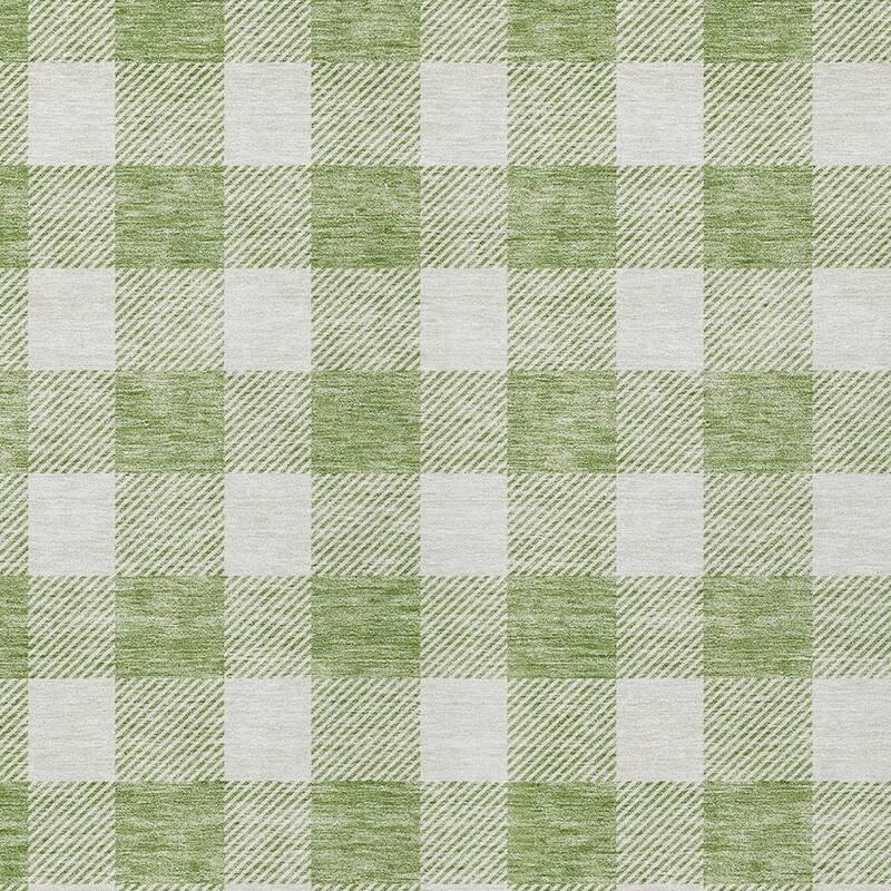 HomeRoots Plaid Transitional Rectangle Outdoor Rug