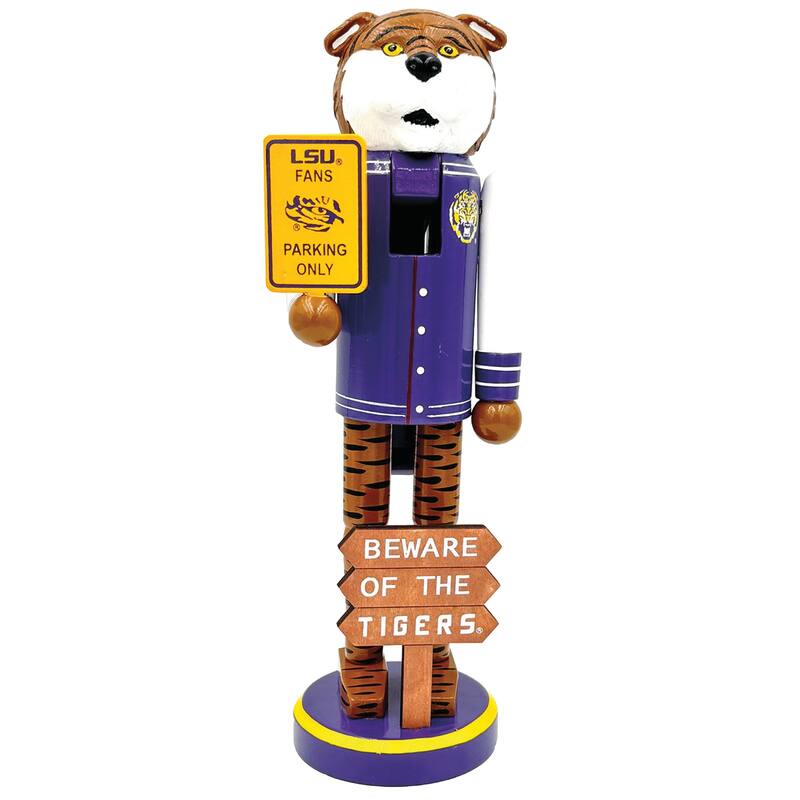 12" LSU Beware of the Tigers Nutcracker