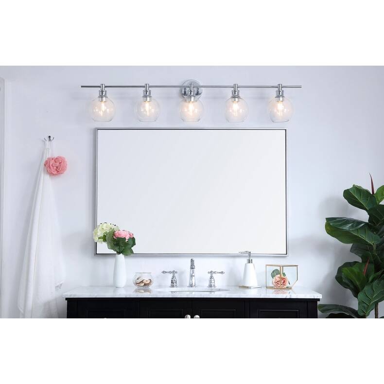 Camille 5-Light Clear Glass Wall Sconce