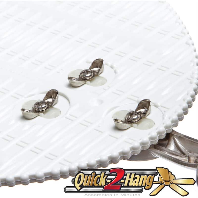 52" Honeywell Duval White Indoor/Outdoor Ceiling Fan with No Light, Pull Chain