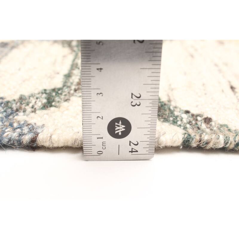 ECARPETGALLERY Flat-Weave Ankara FW Cream Wool Kilim - 5'2 x 7'9