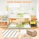 preview thumbnail 5 of 7, Gymax Twin over Twin House Bunk Bed Low-to-ground Bed Frame w/ Roof
