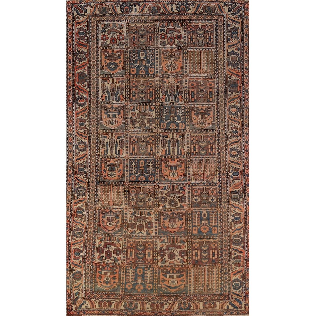 Multi-Color Bakhtiari Persian Area Rug Handmade Wool Carpet - 5'3"x 9'9"