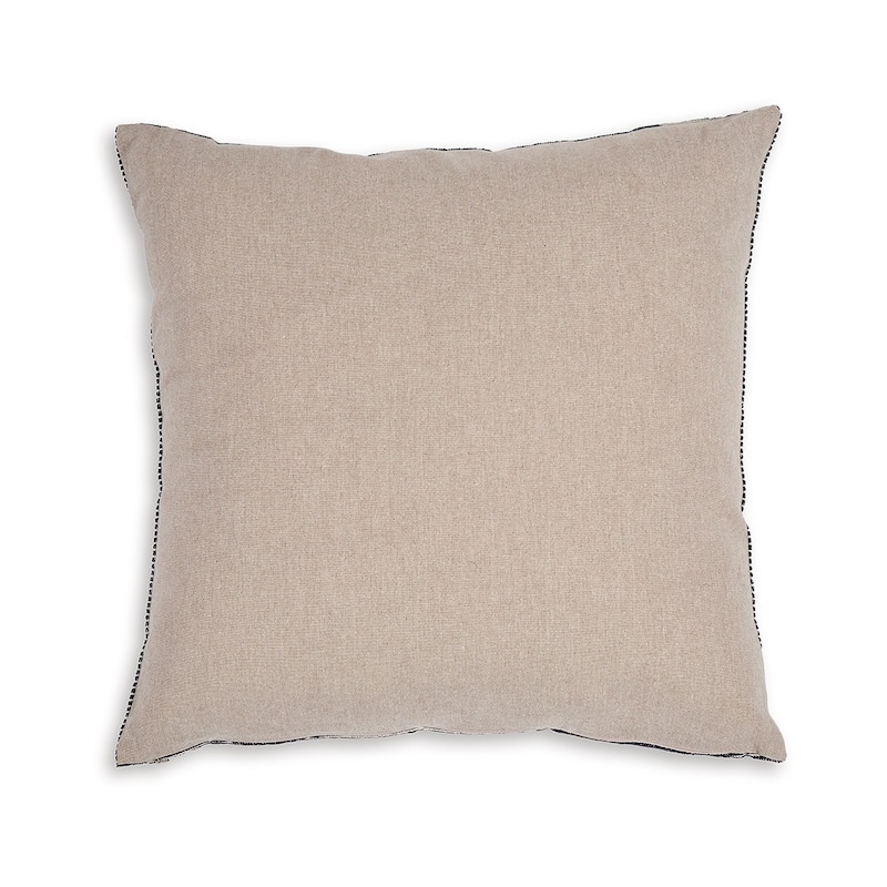 Throw Pillow Set of 4, 20 Inch, Cotton, Black White Stripes, Straight Edge