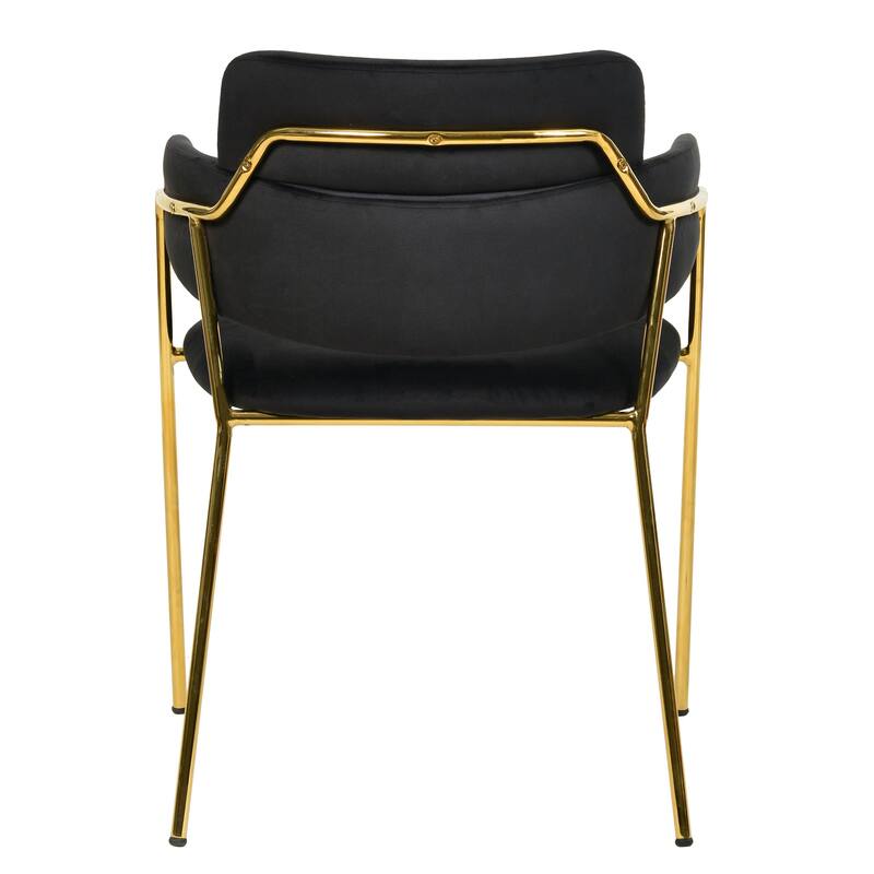 LeisureMod Axis Set of 4 Mid-Century Modern Dining Chair, Elegant Accent Side Chair for Home Office & Kitchen