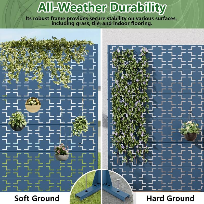 6 ft. H x 4 ft. Metal Privacy Screen Free Standing