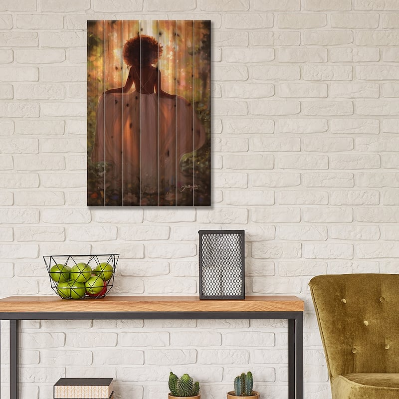 Mother Nature Print On Wood by Hillary D Wilson - Multi-Color