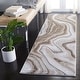 preview thumbnail 24 of 98, SAFAVIEH Craft Clytie Modern Abstract Marble Pattern Rug 2'3" x 10' Runner - Gold/Grey - Runner