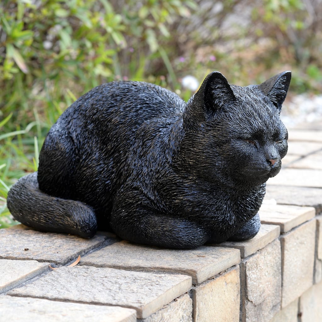Hi-Line Resting Black Tabby Cat