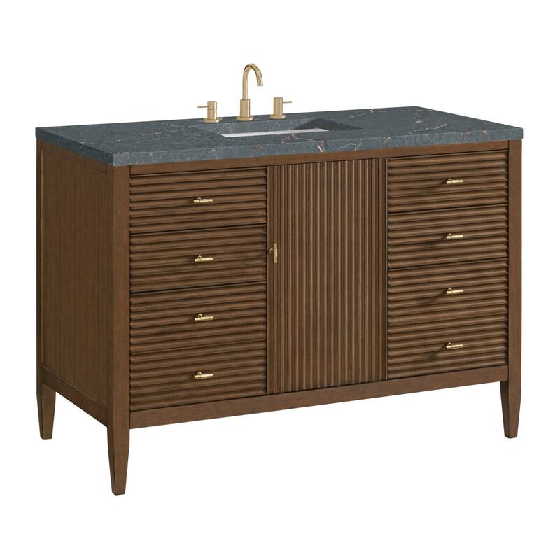 James Martin Vanities 485-V48-3PBL Myrrin 48" Single Basin Wood Vanity