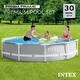 preview thumbnail 8 of 6, Intex 10ft x 10ft x 30in Pool w/ 10 Foot Round Pool Cover and Filter Cartridge - 45.98