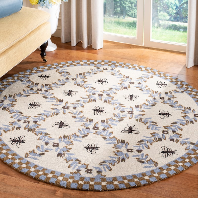 SAFAVIEH Handmade Chelsea Aubree French Country Trellis Wool Rug