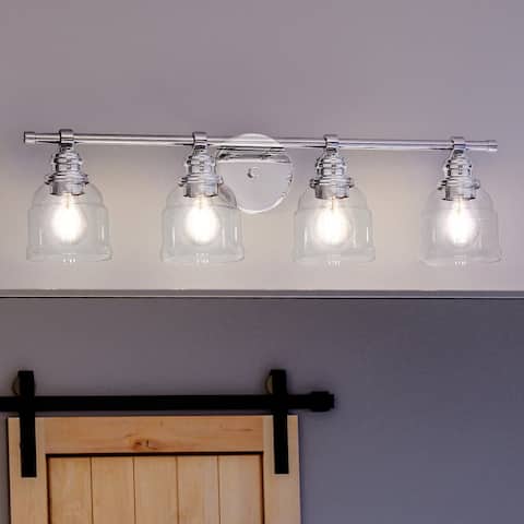 Luxury Vintage Bath Light, 7.875"H x 29"W, with Transitional Style, Polished Chrome, BWP4303 by Urban Ambiance - 29