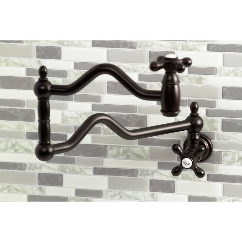 Heritage Wall Mount Pot Filler Kitchen Faucet