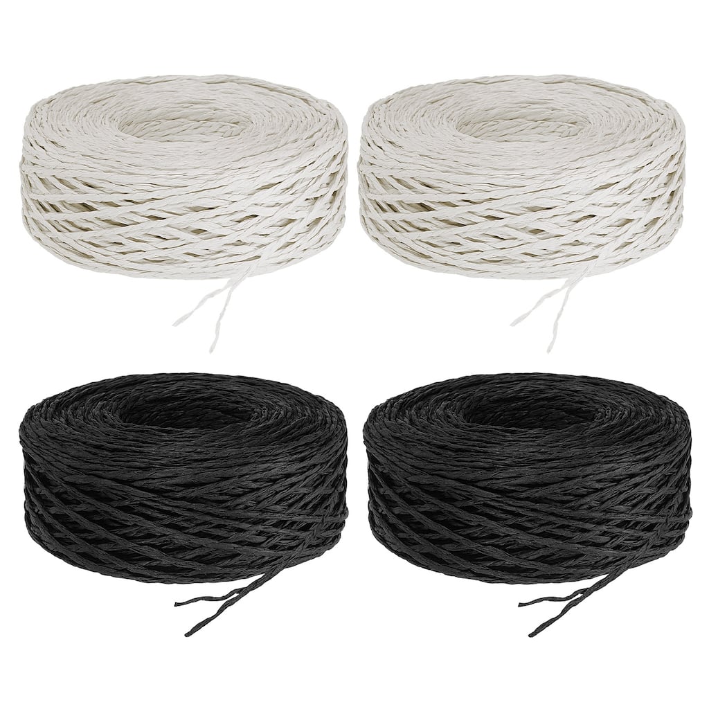 4 Rolls Raffia Ribbon, Paper Twine String