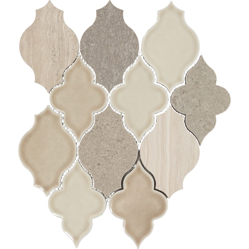 Daltile Raine Honed Natural Stone Arabesque Mosaic Tile (Set of 10) (7.38 SQFT Per Carton)