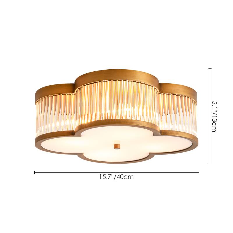 15.7" 4 - Light Modern Flush Mount Ceiling Light for Bedroom - 4 Light