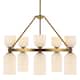 Option Brushed Gold / Glossy Ribbed Opal Glass