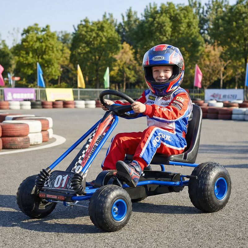 Gymax Kids 4-Wheel Pedal Go Kart w/Clutch & Hand Brake Multi-Terrain