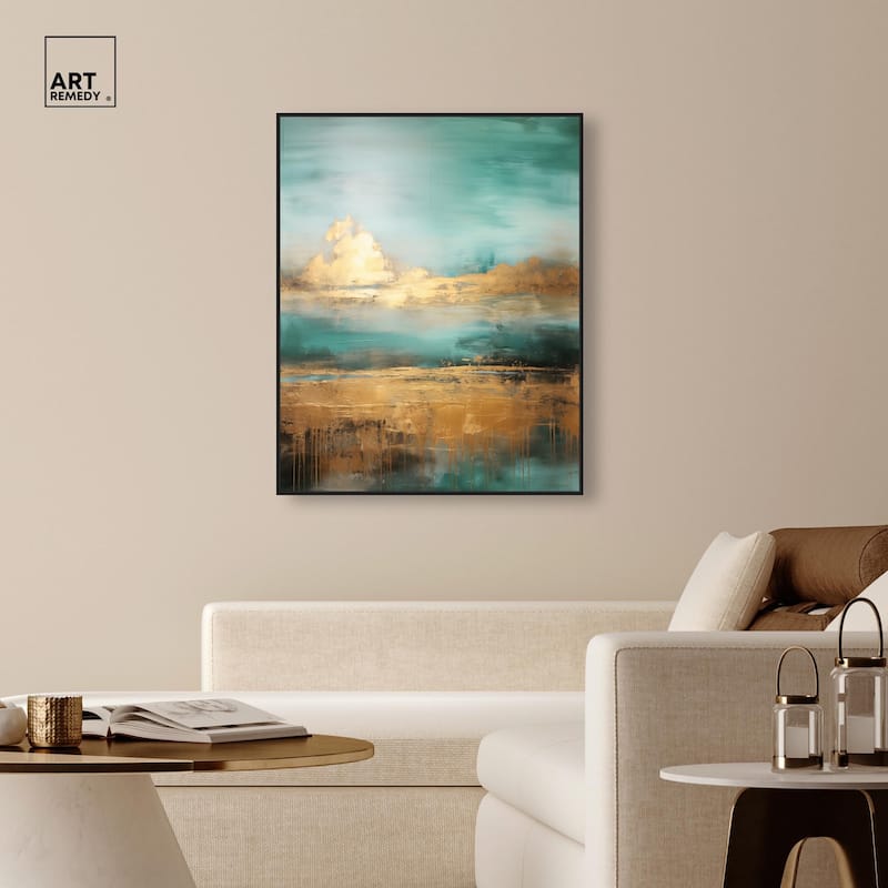 Cloudscape in Gold II Canvas by Art Remedy