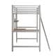 preview thumbnail 20 of 42, Twin/Full Loft Bed with Desk, Metal Twin/Full Size Loft Bed Frame with Shelf and Ladder for Kids Teens Adults
