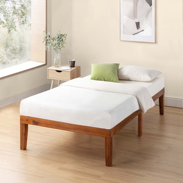 16 Inch Classic Solid Wood Platform Bed Frame in Multiple Finishes On Sale Bed Bath Beyond 36718200