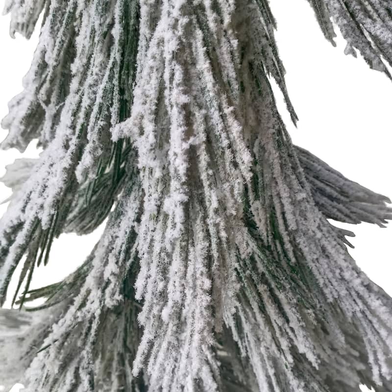 Heavily Flocked Pine Sprig Artificial Christmas Tree - 47" - 4 Foot