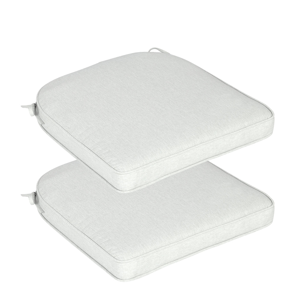 Aoodor Outdoor Dining Chair Cushions Set of 2, Outdoor Chair Pads with Ties, 20 x 19 inch