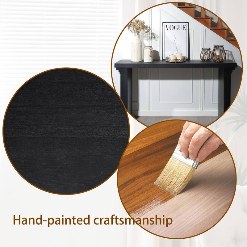 Roomfitters 58" Modern Minimalist Wooden Console Table for Entryway, Living Room, and Hallway