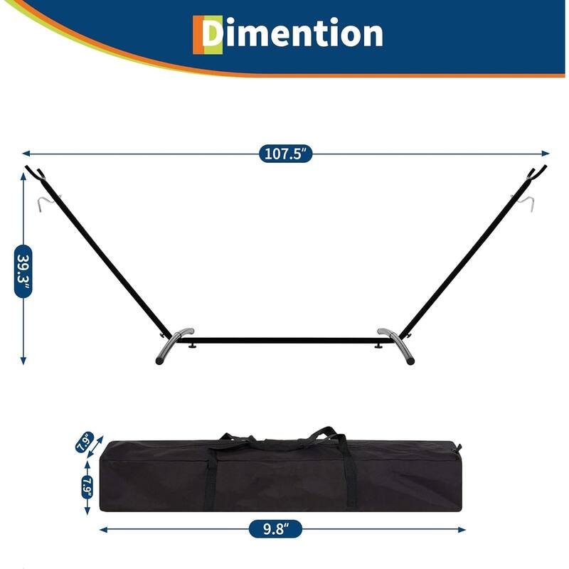 Hammock with Stand for Outside,Outdoor Portable Hammock with Waterproof Carry Bag