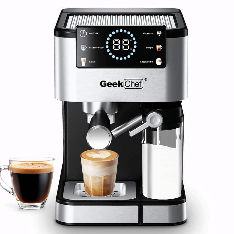 Espresso Machine for Home Barista, 20 Bar Coffee Maker with Automatic Milk Frother, Touchscreen, ESE Pod & Instant Heating