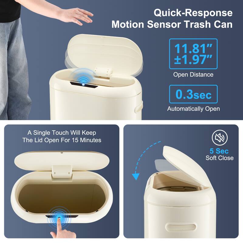 14.5 Gallon Smart Trash Can