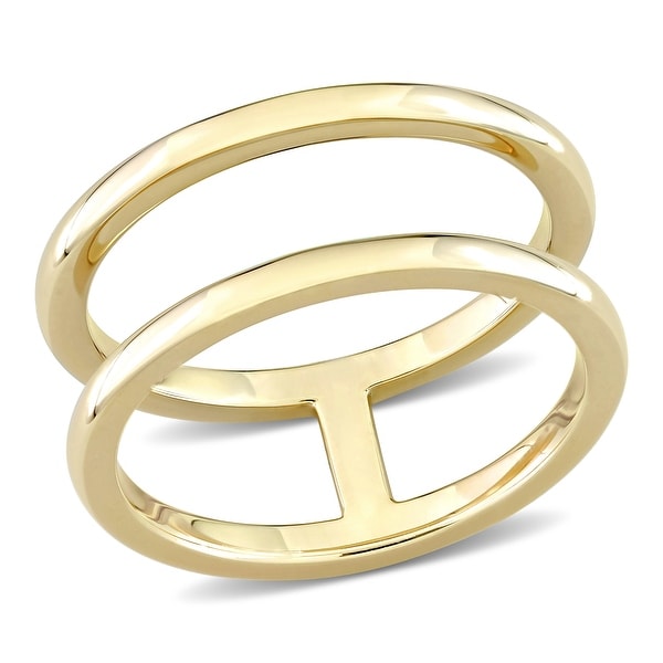 Miadora Double-Row Wedding Band in 10k Yellow Gold. Opens flyout.