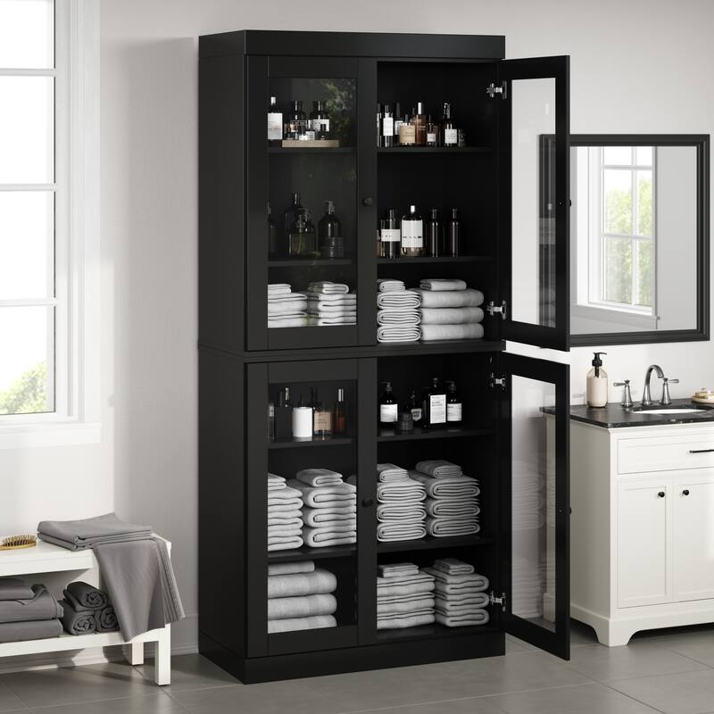 100% Solid Wood 32" Bathroom Cabinet with Optional Doors by Palace Imports