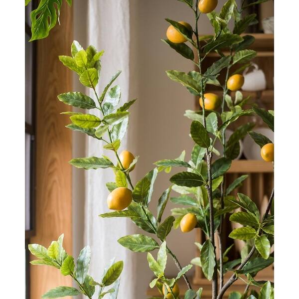 Shop Rusticreach Artificial Lemon Tree Overstock 27546854
