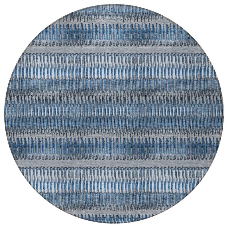 HomeRoots Striped Transitional Rectangle Outdoor Rug