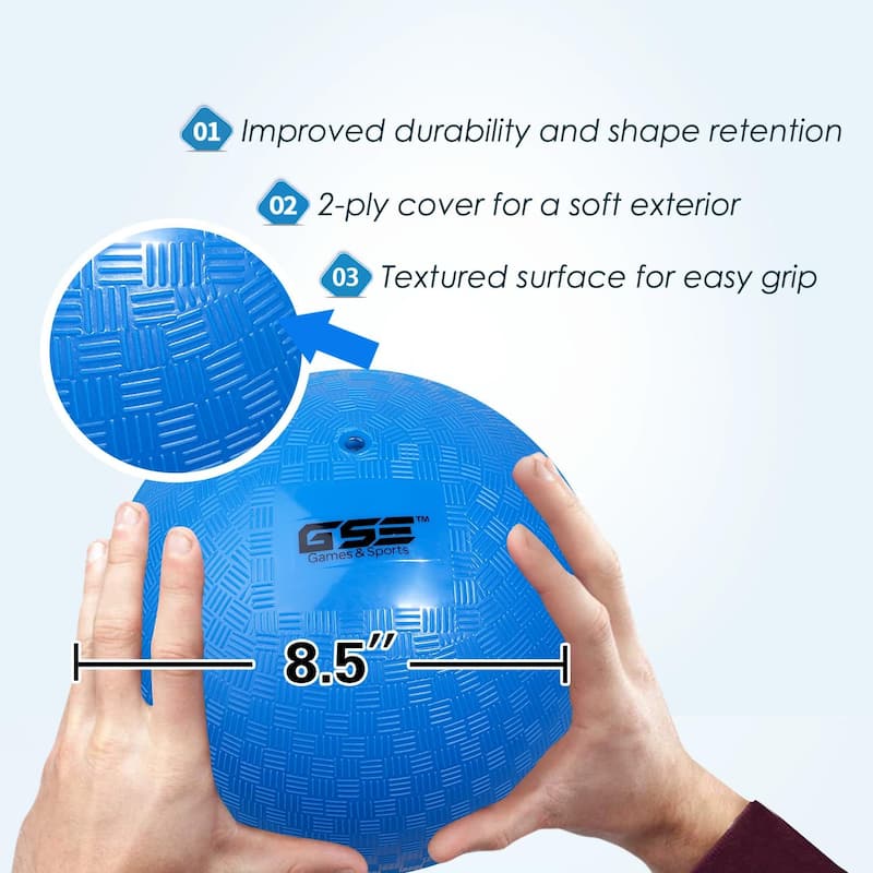 GSE™ 8.5" Inflatable Playground Balls, Kickball, Dodge Ball, Four Square Ball. Indoor/Outdoor Kids Toy Balls
