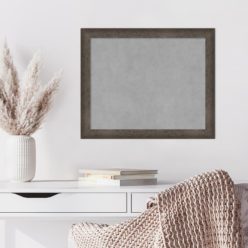 Amanti Art Dappled Light Bronze Narrow Framed Magnetic Board