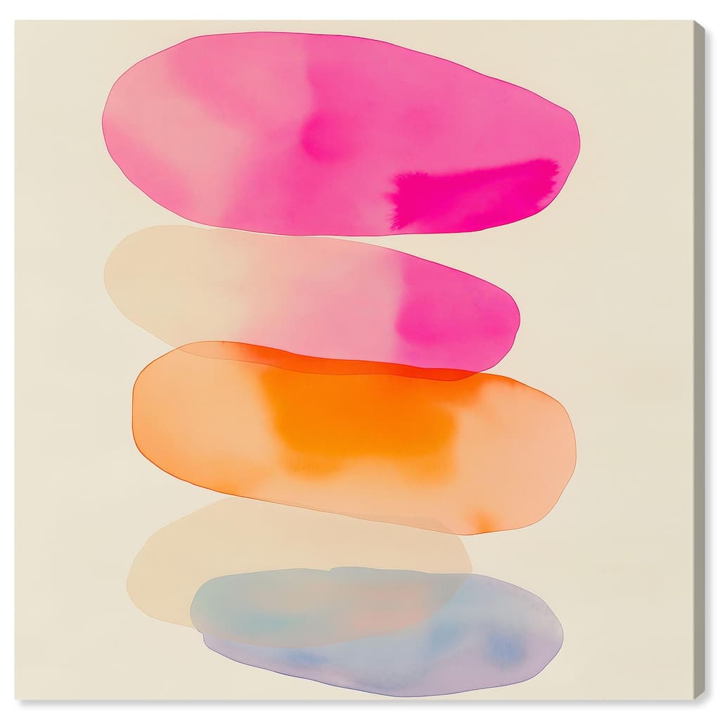 Pebble Palette Canvas by Art Remedy, Gallery Wrapped