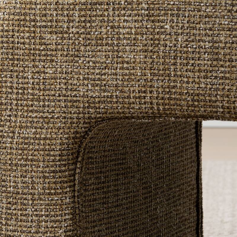 28" Fully Upholstered Small Waterfall Bench