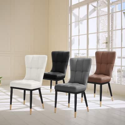Faux Leather Upholstered Dining Chairs Set of 2/4