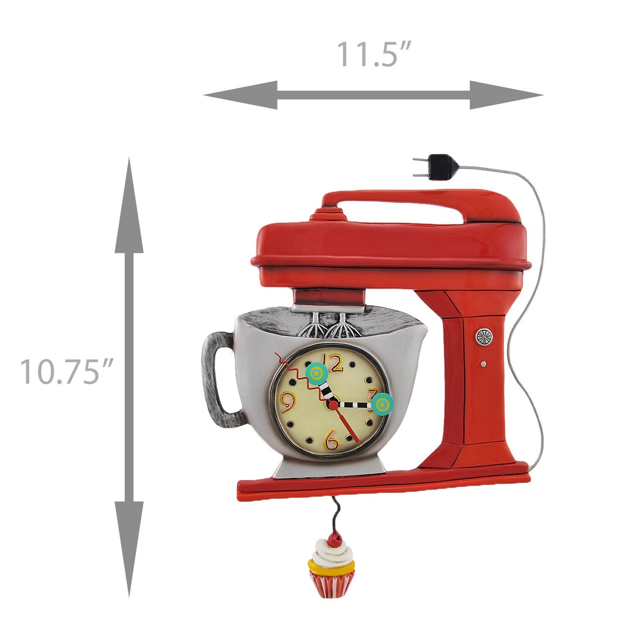 Shop Allen Designs Red Vintage Kitchen Mixer Wall Clock With