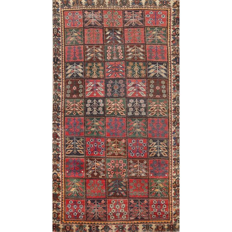 Traditional Bakhtiari Persian Vintage Rug Hand-Knotted Wool Carpet - 4'6"x 8'10"